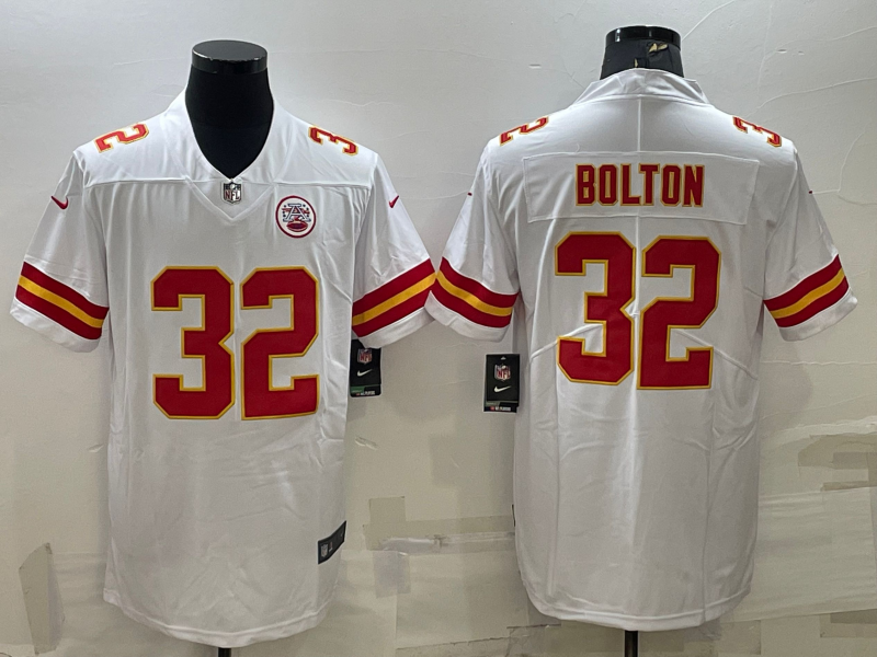 Men's Kansas City Chiefs Nick Bolton #32 White Jersey